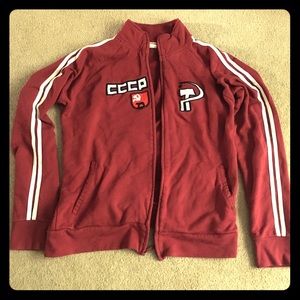 Vintage Russian CCCP Warm up Jacket XL
